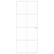 Vidaxl binnendeur 83x201,5 cm gehard glas en aluminium smal wit - afbeelding 3