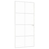 Vidaxl binnendeur 93x201,5 cm gehard glas en aluminium smal wit