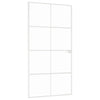 VidaXL Binnendeur 102x201,5 cm gehard glas en aluminium smal wit