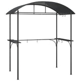 Vidaxl barbecuepaviljoen met zijplanken 220x115x230 cm staal antraciet - afbeelding 2