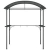 Vidaxl barbecuepaviljoen met zijplanken 220x115x230 cm staal antraciet