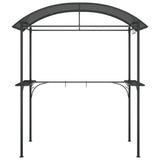 Vidaxl barbecuepaviljoen met zijplanken 220x115x230 cm staal antraciet - afbeelding 3