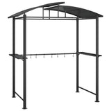 Vidaxl barbecue-overkapping 210x114x230 cm staal antracietkleurig - afbeelding 2