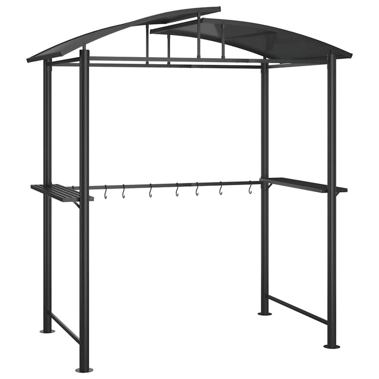 Vidaxl barbecue-overkapping 210x114x230 cm staal antracietkleurig
