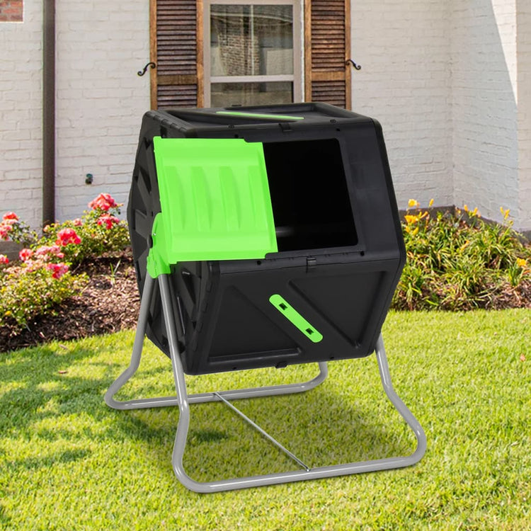 Vidaxl composteertrommel 105 l 60x58x74 cm polypropeen