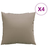 Vidaxl bankkussens 4 st 40x40 cm stof taupe - afbeelding 2