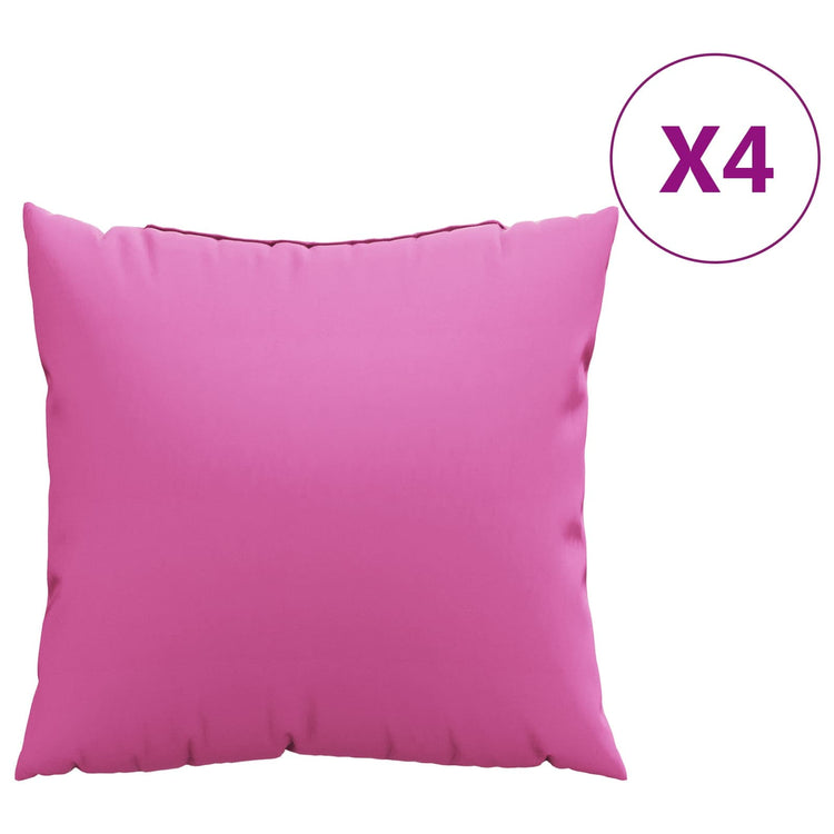 Vidaxl spreidkussens effen 4 pcs roze 40 x 40 cm polyester stof