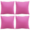 Vidaxl spreidkussens effen 4 pcs roze 40 x 40 cm polyester stof