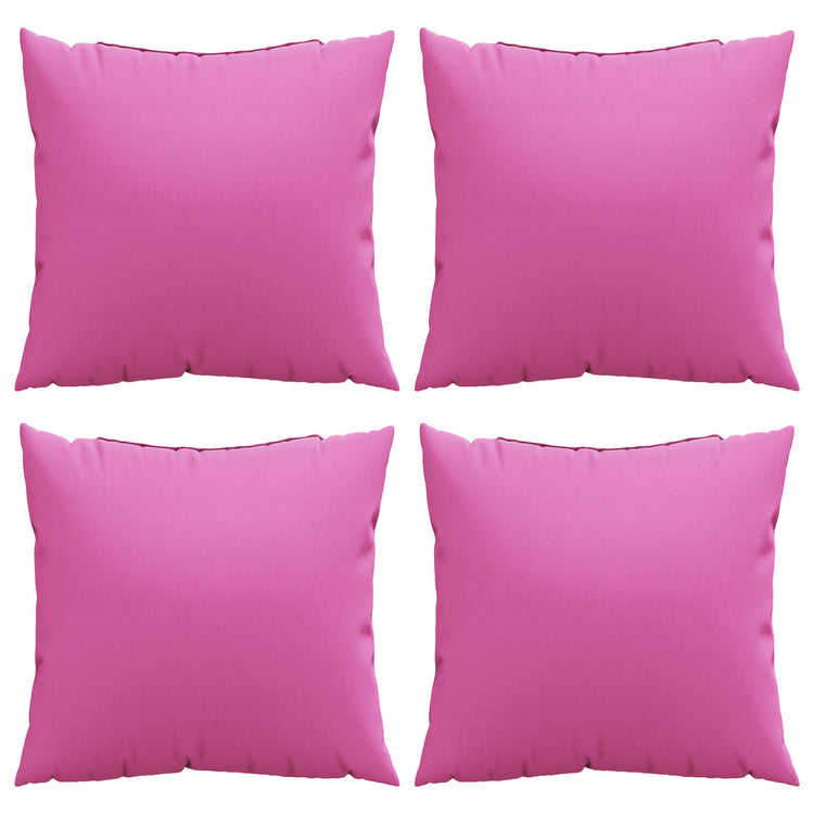 Vidaxl spreidkussens effen 4 pcs roze 40 x 40 cm polyester stof