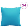 Vidaxl spreidkussens effen 4 pcs turquoise 40 x 40 cm polyester stof