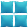 Vidaxl spreidkussens effen 4 pcs turquoise 40 x 40 cm polyester stof