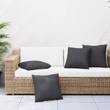 Vidaxl bankkussens 4 st 60x60 cm stof zwart - afbeelding 1