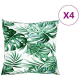 Vidaxl bankkussens 4 st bladpatroon 60x60 cm stof - afbeelding 2