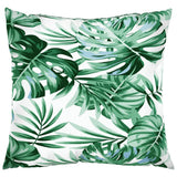 Vidaxl bankkussens 4 st bladpatroon 60x60 cm stof - afbeelding 3