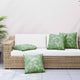 Vidaxl spreidkussens 4 st polyester stof bladpatroon 60 x 60 cm