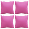 Vidaxl spreidkussens effen 4 pcs roze 60 x 60 cm polyester stof