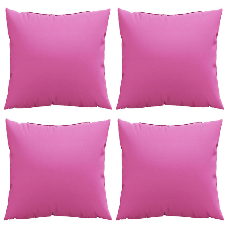 Vidaxl spreidkussens 4 st polyester stof roze 60 x 60 cm