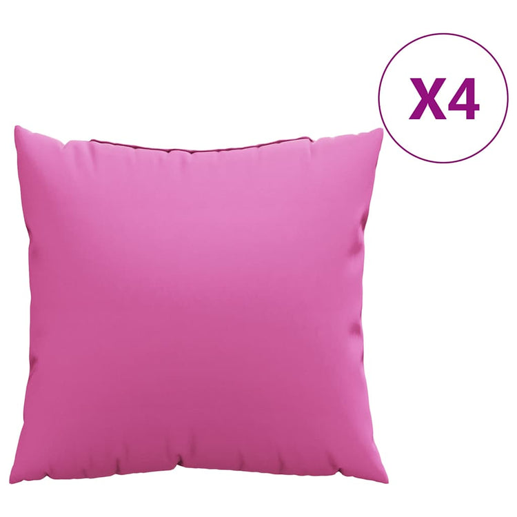 Vidaxl spreidkussens 4 st polyester stof roze 60 x 60 cm