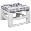 Vidaxl palletkussen 50x50x12 cm stof ruitpatroon grijs