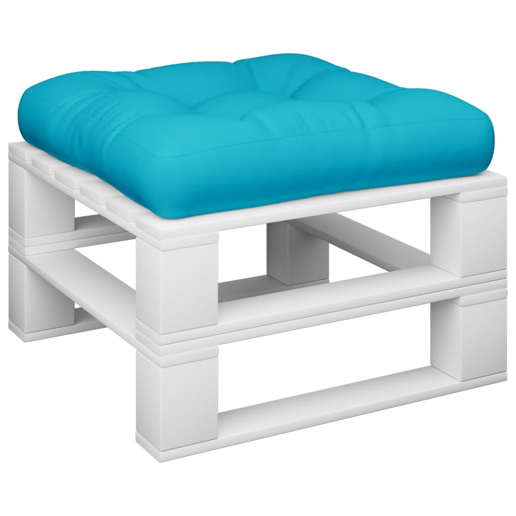 VidaXL Palletkussen 50x50x12 cm stof turquoise