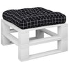 Vidaxl palletkussen ruitpatroon 60x60x12 cm stof zwart