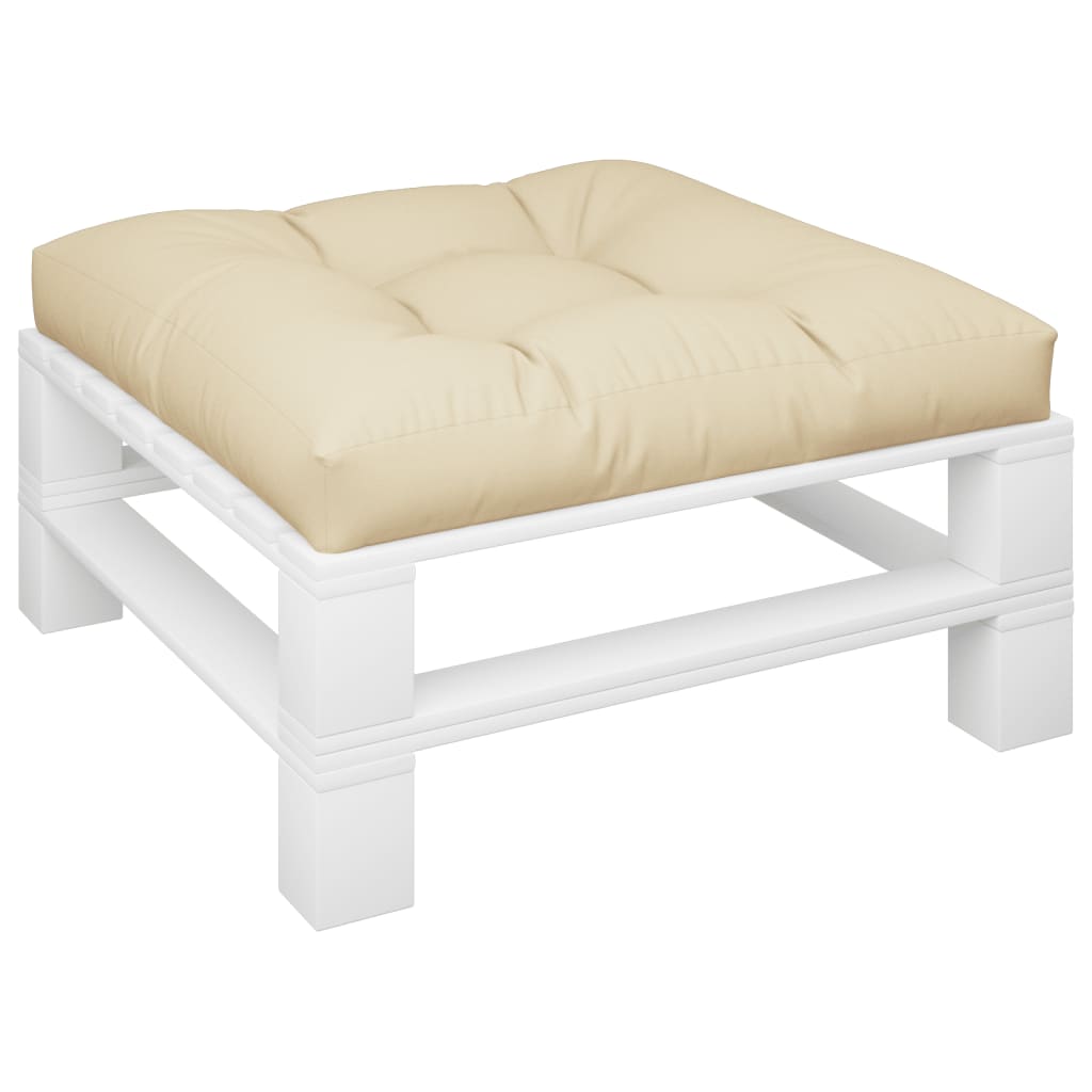 VidaXL Palletkussen 80x80x12 cm stof beige