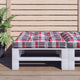 Vidaxl palletkussen 80x80x12 cm stof ruitpatroon rood