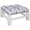 Vidaxl palletkussen 80x80x12 cm stof ruitpatroon grijs