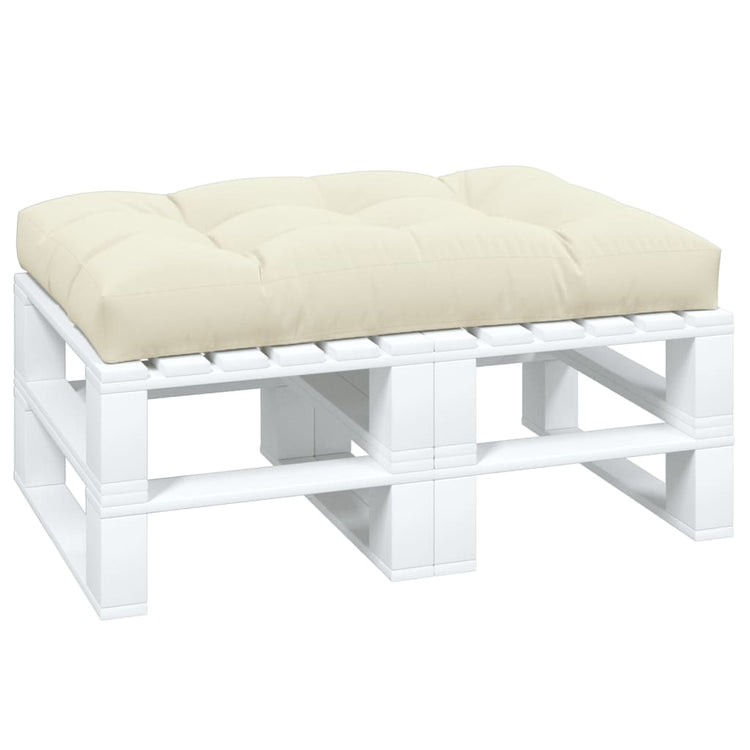 Vidaxl palletkussen 120x80x12 cm stof crèmekleurig