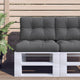 Vidaxl palletkussen 50x40x12 cm stof antracietkleurig