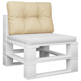 Vidaxl palletkussen 50x40x12 cm stof beige - afbeelding 3