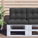 Vidaxl palletkussen 50x40x12 cm stof zwart