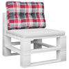 Vidaxl palletkussen 50x40x12 cm stof ruitpatroon rood