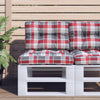Vidaxl palletkussen 50x40x12 cm stof ruitpatroon rood