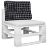 Vidaxl palletkussen ruitpatroon 50x40x12 cm stof zwart