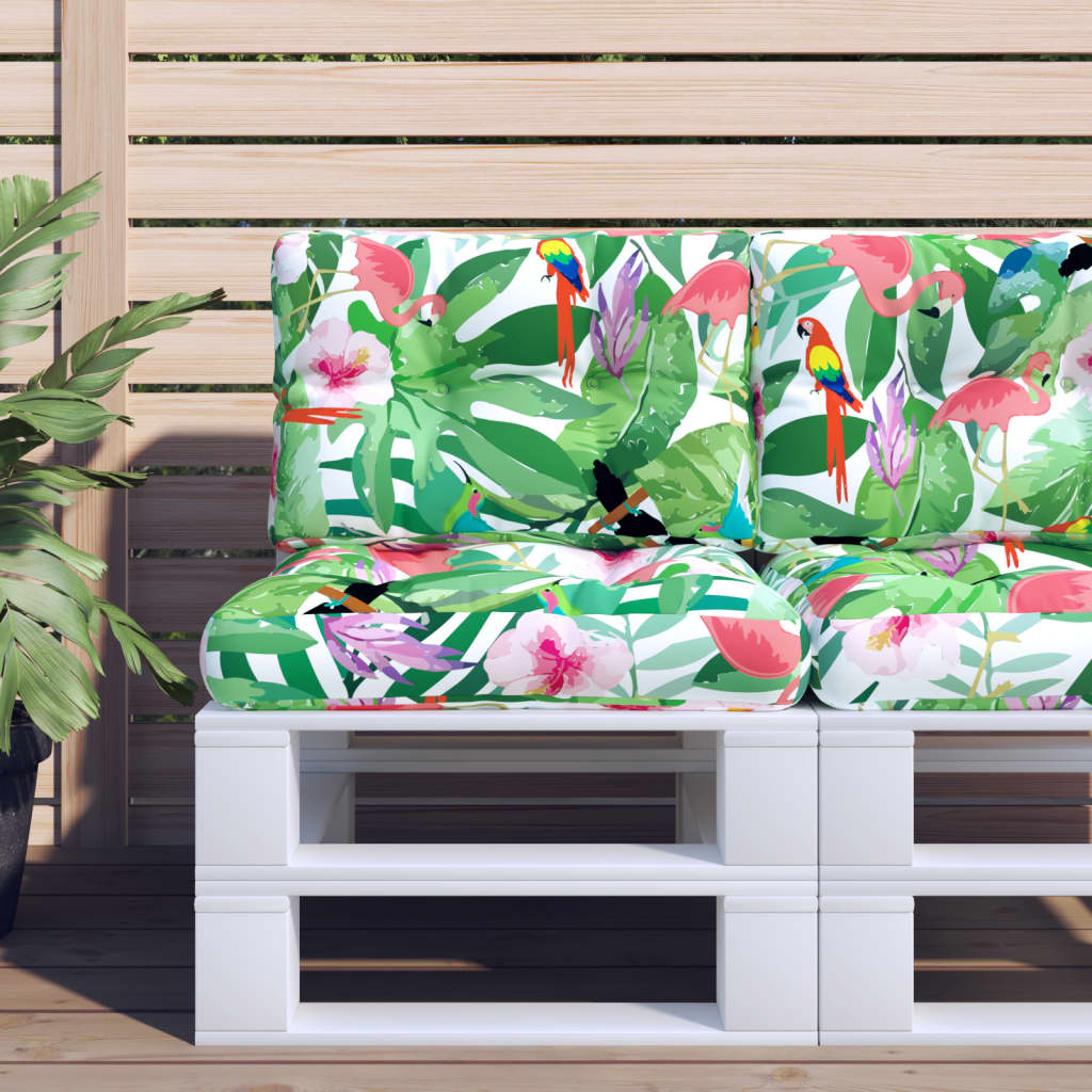 Vidaxl palletkussen 50x40x12 cm stof meerkleurig