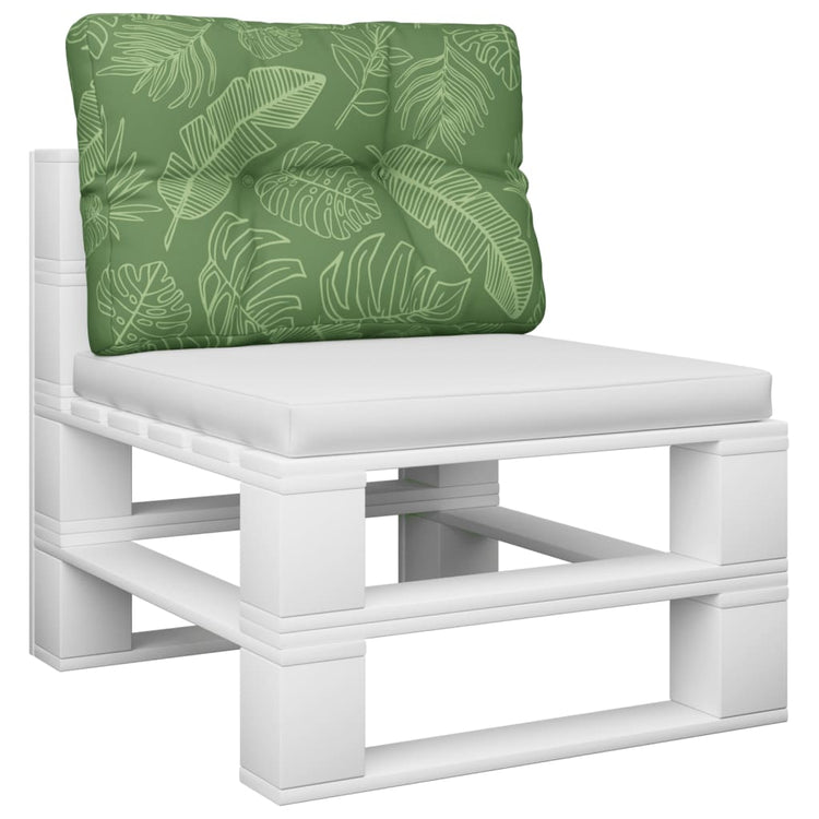 Vidaxl palletkussen bladpatroon 50x40x12 cm stof