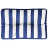 Vidaxl palletkussen gestreept 60x40x12 cm stof blauw en wit