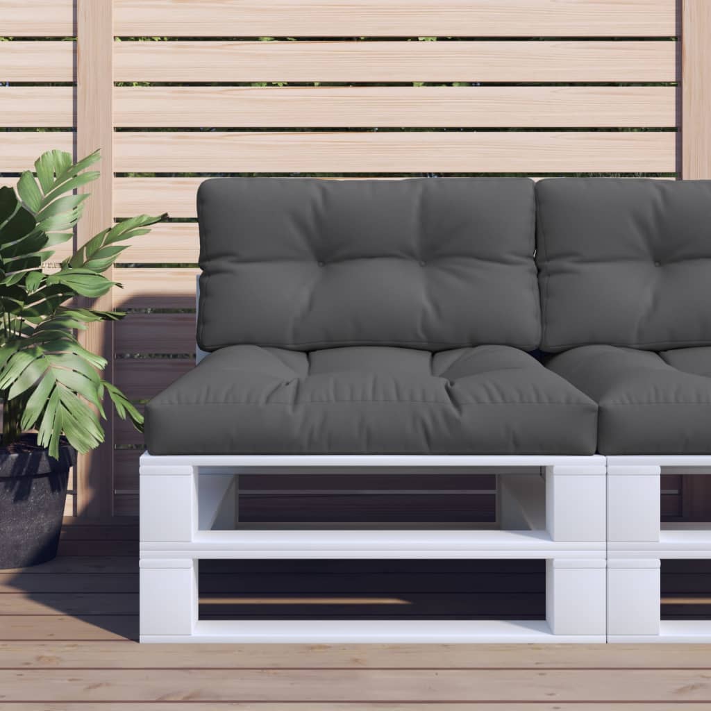 Vidaxl palletkussen 80x40x12 cm stof antracietkleurig