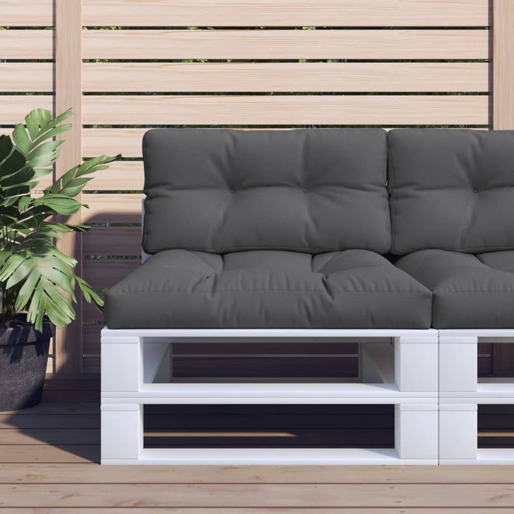 Vidaxl palletkussen 80x40x12 cm stof antracietkleurig