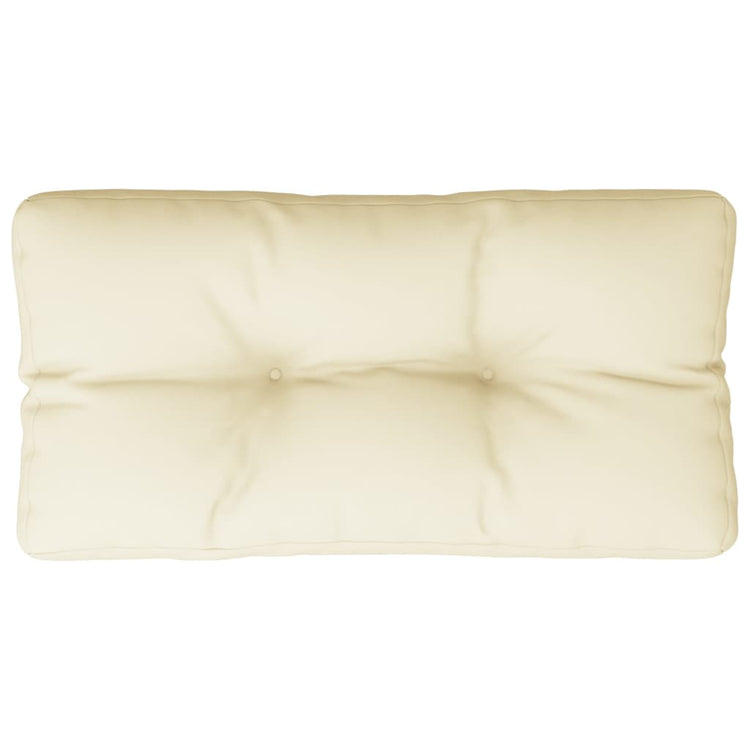 Vidaxl palletkussen 80x40x12 cm stof crèmekleurig