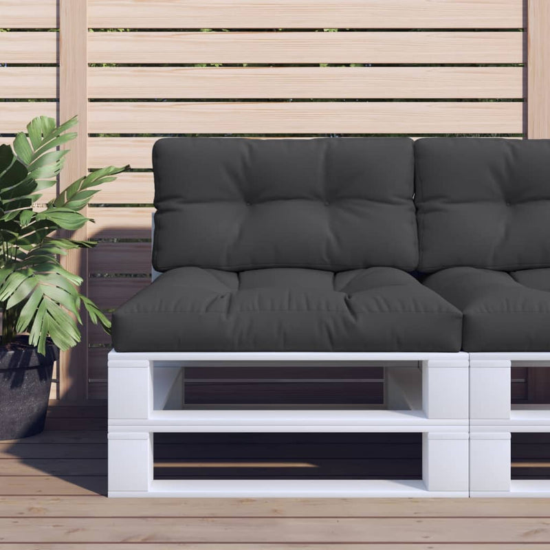 Vidaxl palletkussen 80x40x12 cm stof zwart