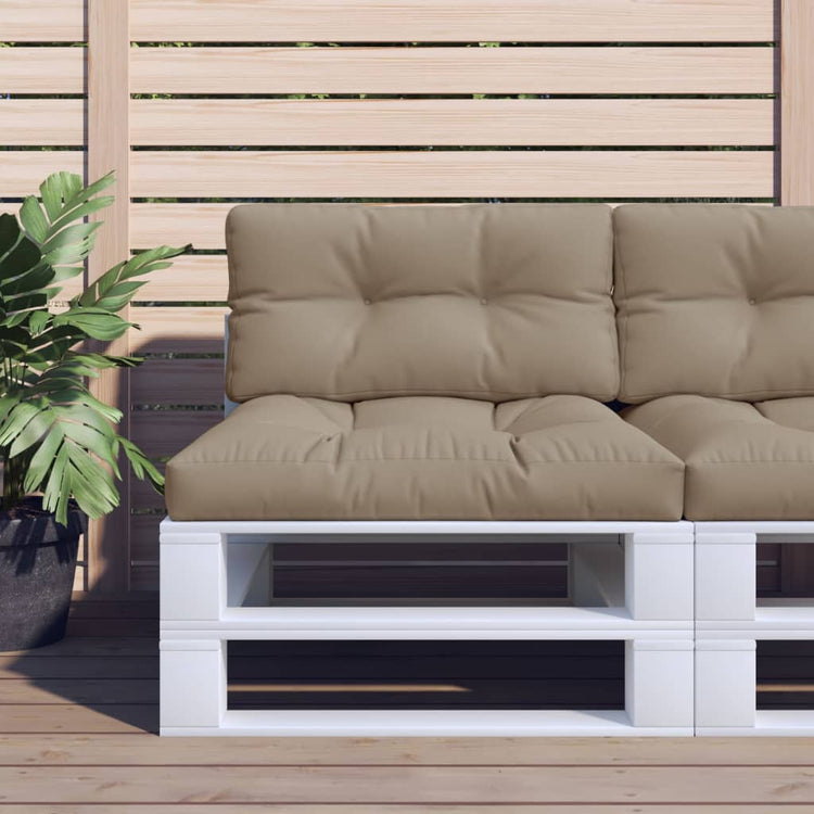 Vidaxl palletkussen 80x40x12 cm stof taupe