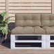 Vidaxl palletkussen 80x40x12 cm stof taupe