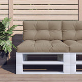 Vidaxl palletkussen 80x40x12 cm stof taupe - afbeelding 1
