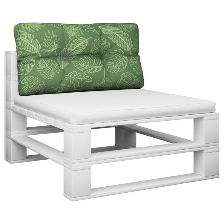 Vidaxl palletkussen bladpatroon 80x40x12 cm stof