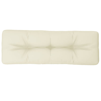 Vidaxl palletkussen 120x40x12 cm stof crèmekleurig