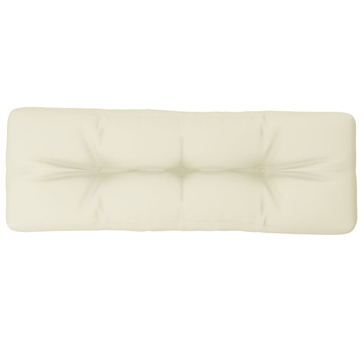 Vidaxl palletkussen 120x40x12 cm stof crèmekleurig