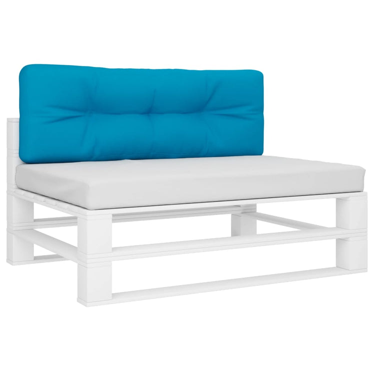 Vidaxl palletkussen 120x40x12 cm stof lichtblauw