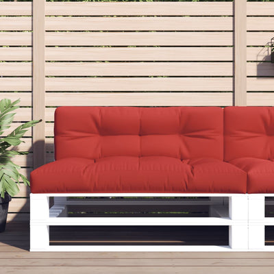 Vidaxl palletkussen 120x40x12 cm stof rood